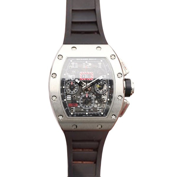 Richard Mille RM011 Automatic Men Rubber Band Transparent Dial High