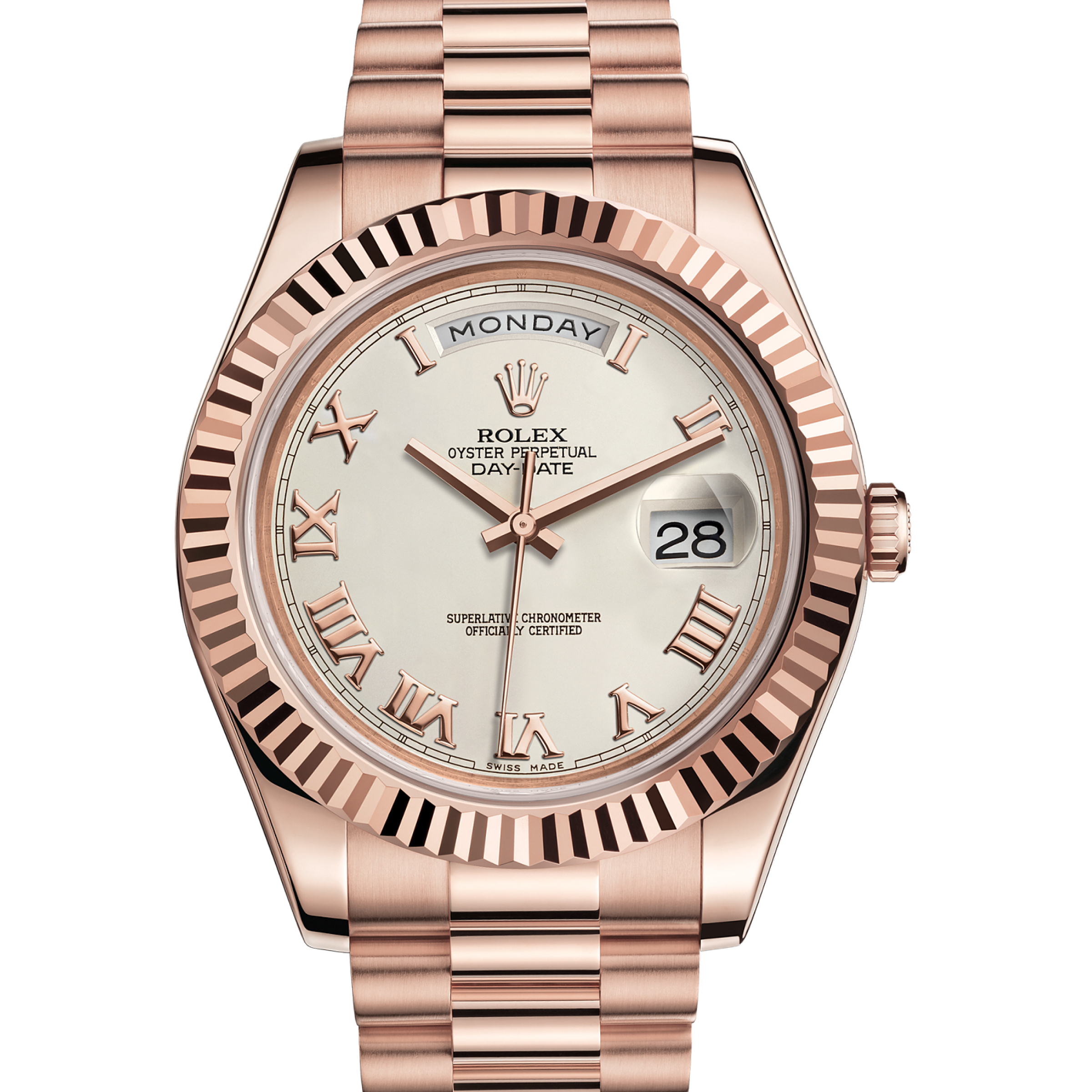 The Rolex Day-Date II 218235.4 Rose Roman Numeral Dial Men's Automatic 41MM: An Icon of Timeless Luxury and Precision